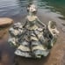 1940’s Vtg Hedi Schoop California Pottery Ceramic Woman Planter Ruffle Dress 8”
