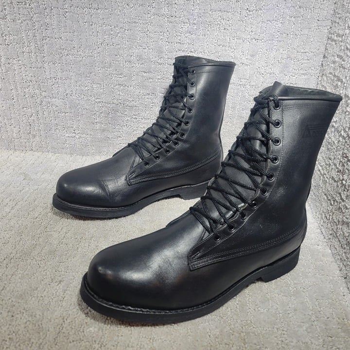 Addison Shoe Company Mens Size US 11E Black Military Steel Toe Combat Boots