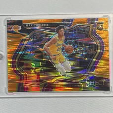 2022 SELECT MAX CHRISTIE RC COURTSIDE ORANGE FLASH PRIZM LA LAKERS