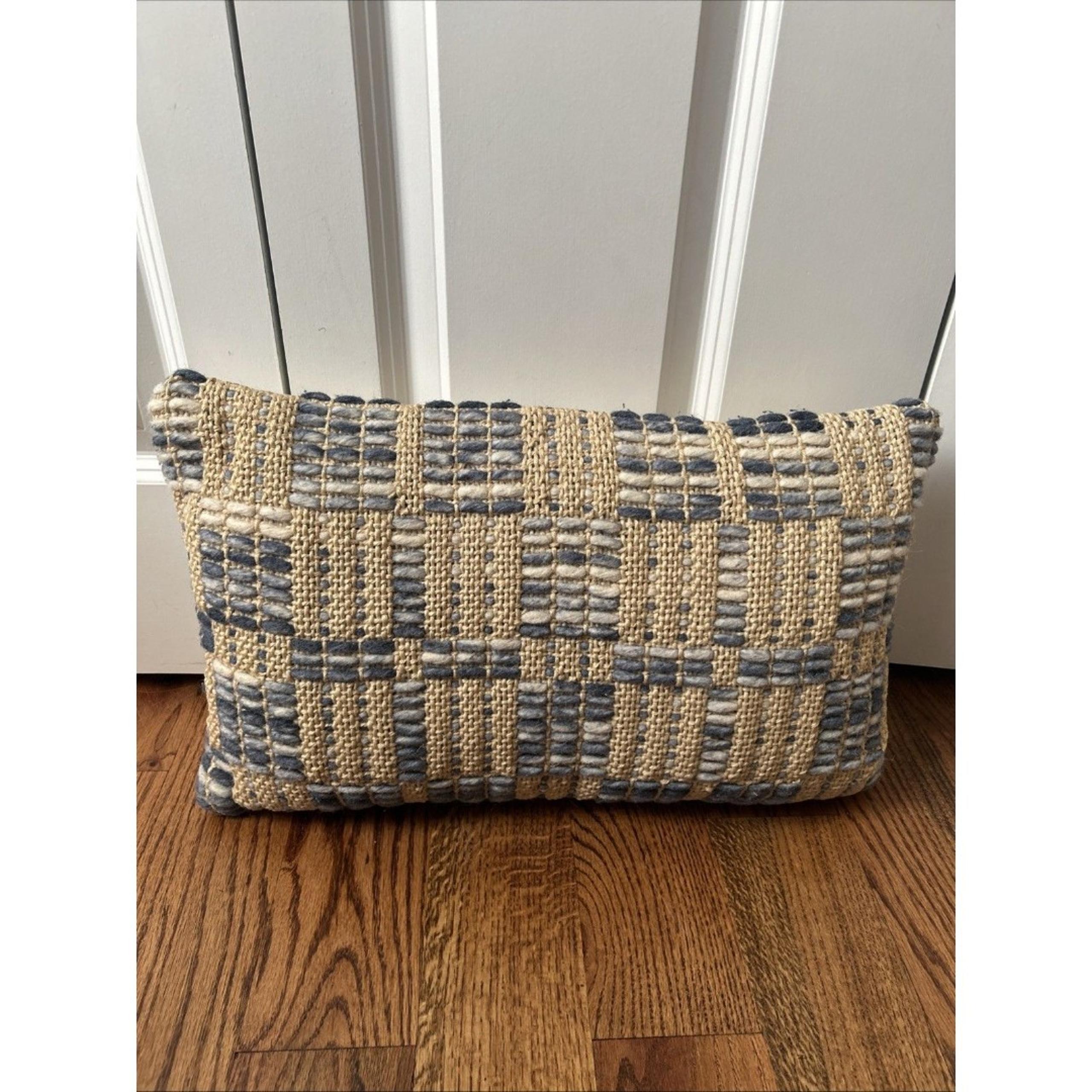 Magnolia Home Wool Ivory Pillow by Joanna Gaines Loloi  21x 13