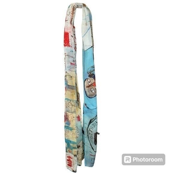 Jean-Michel Basquiat's Life Like Son of Barney Hill (1983) Silk Scarf
