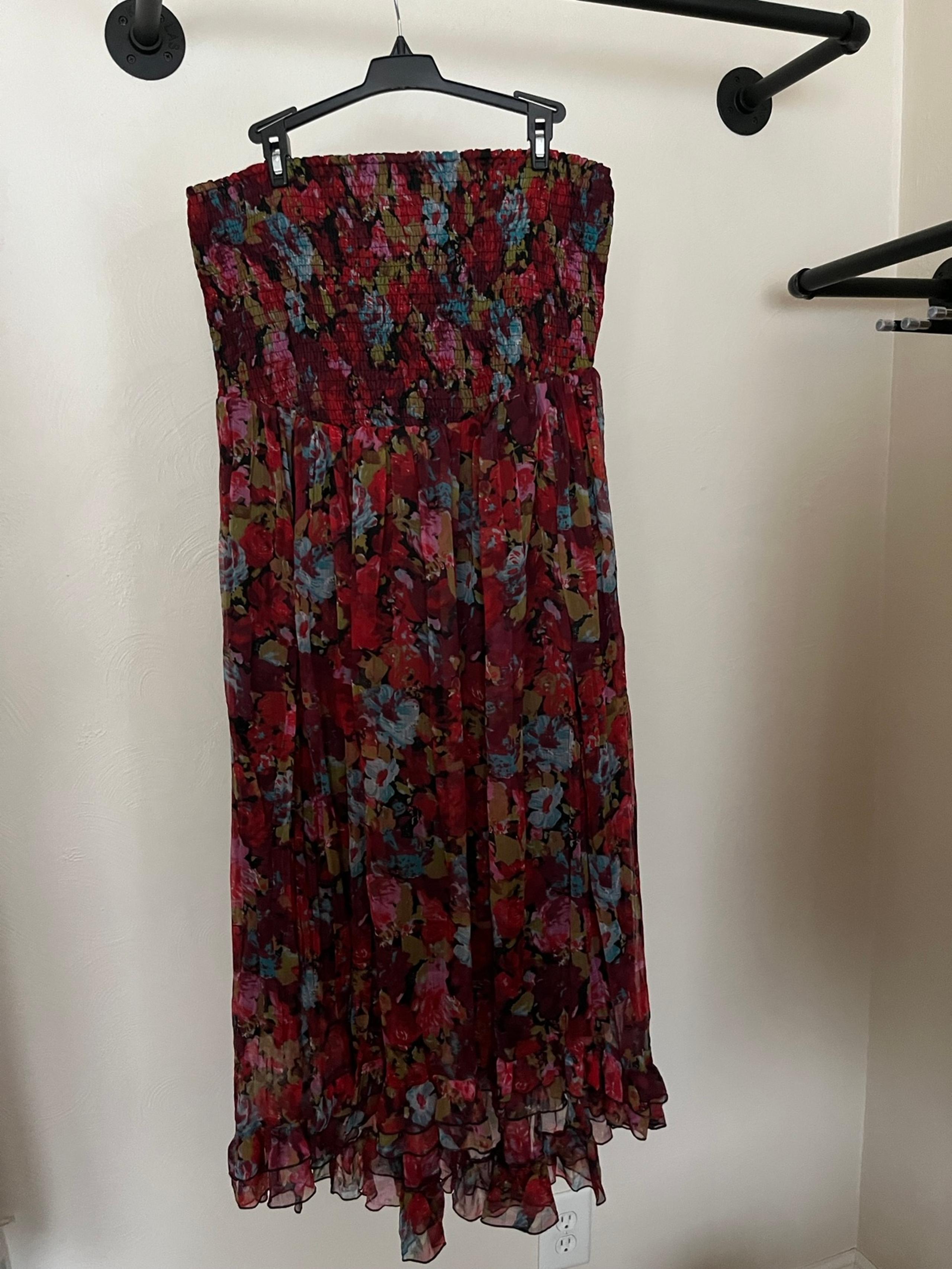 Floral strapless high low 1X American Rag dress