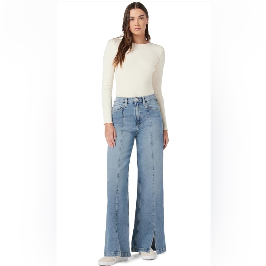 NWT Hudson Size 26 Women's James High Rise Wide Leg Jeans: Caribbean Breeze
