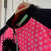 Jamie Sadock Crinkle 1/4 Zip Polo Shirt Face Graphic Stretch Women's Large