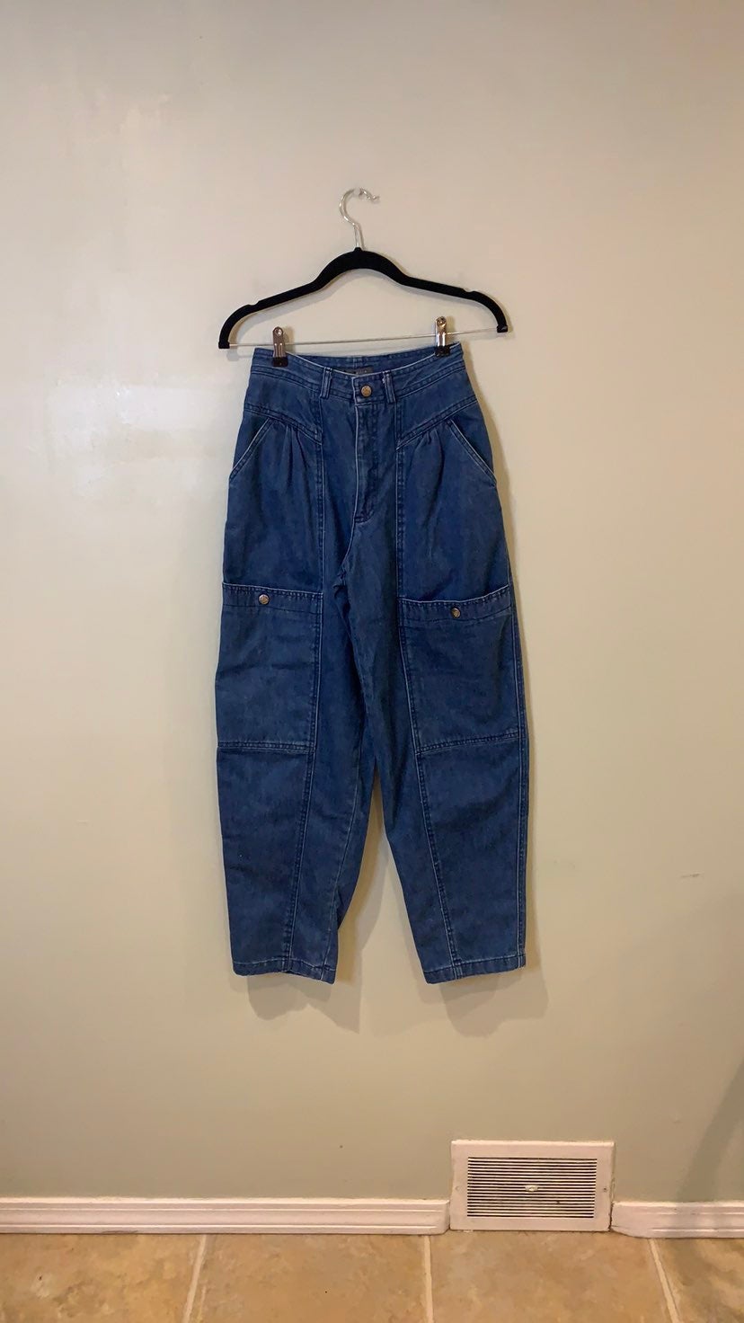 Vintage Liz Wear 100% Cotton Cargo Jean Pants