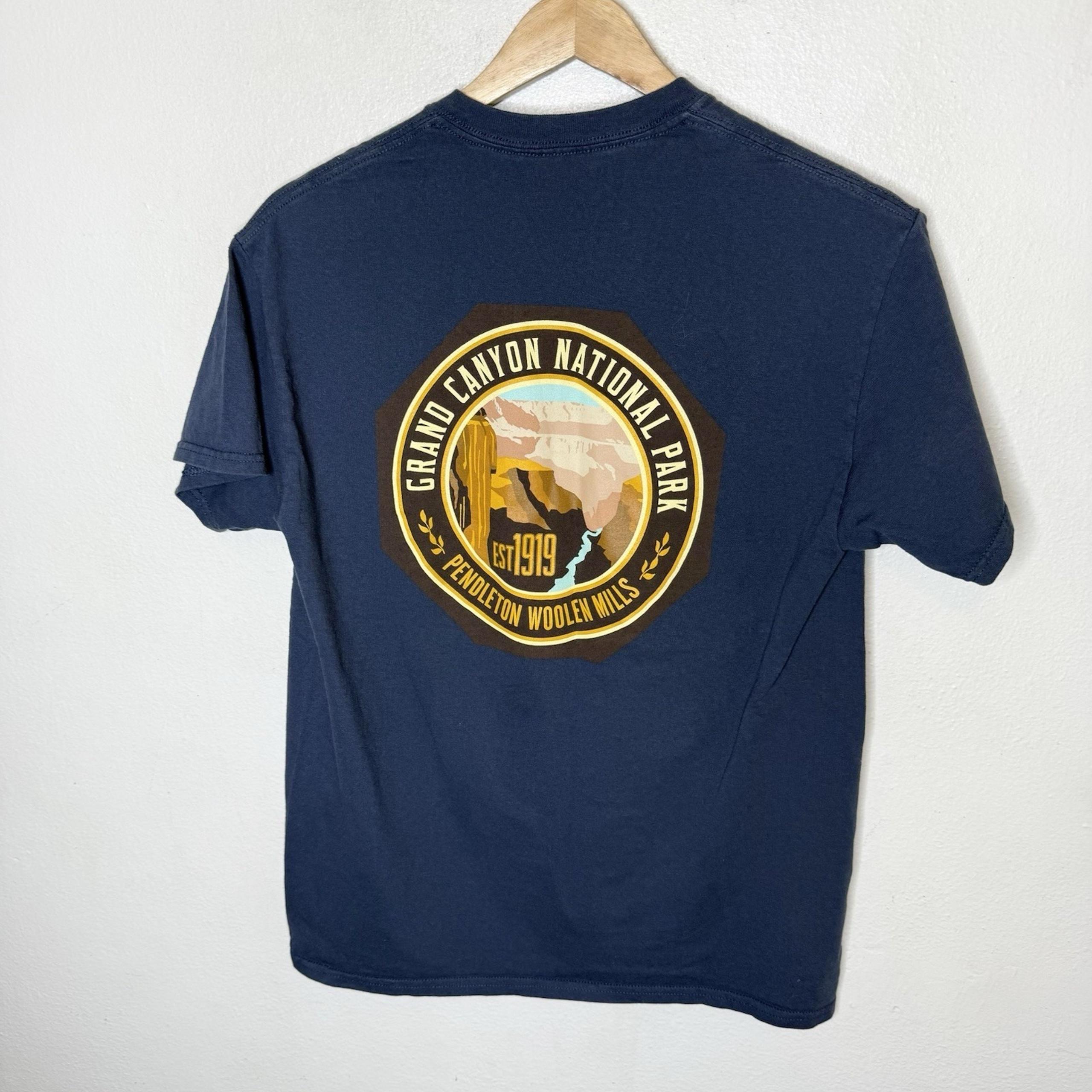Pendleton Grand Canyon National Park Short Sleeve T-Shirt Blue Tee Men's Small