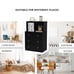 3 Drawer Dresser With Cubbies Storage - Black (Free Shipping)