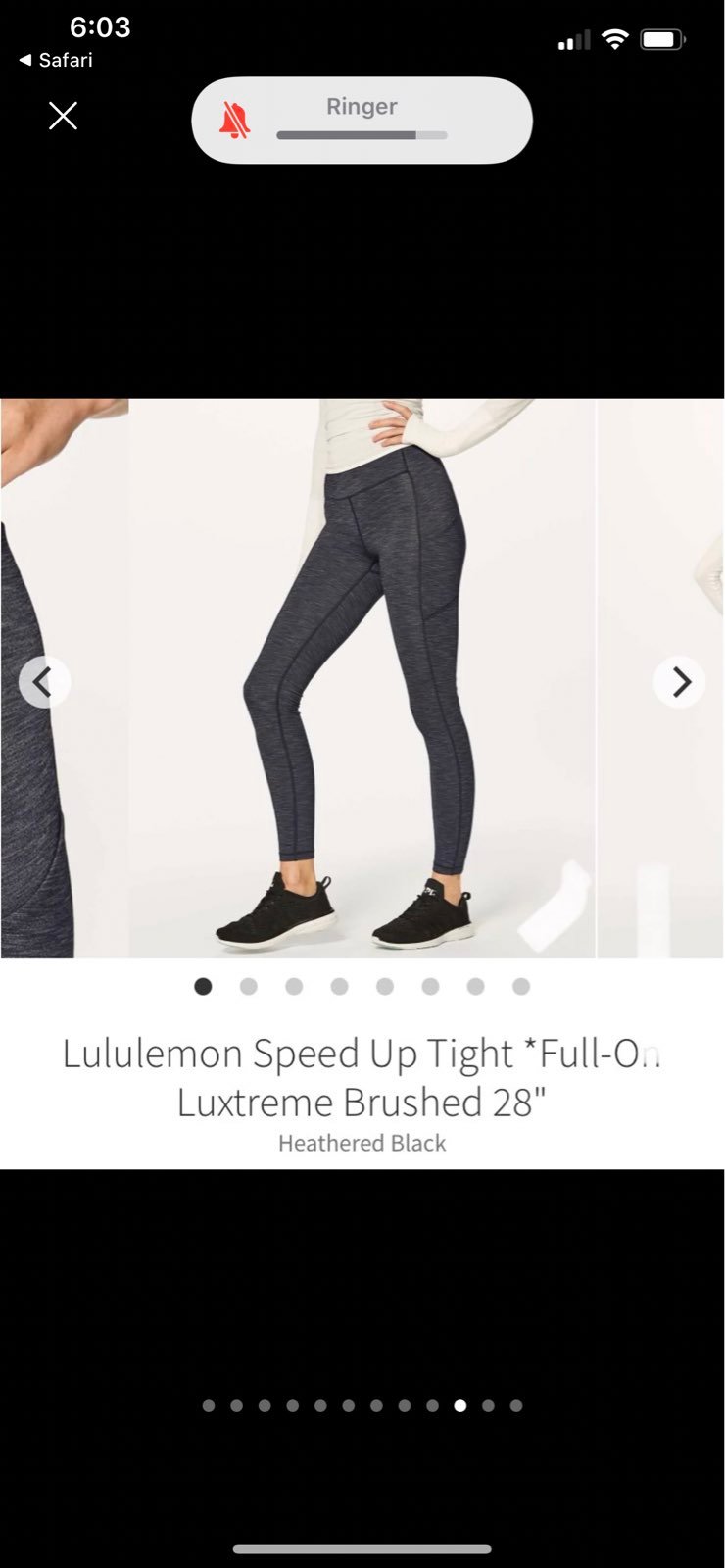 lululemon leggings size 6