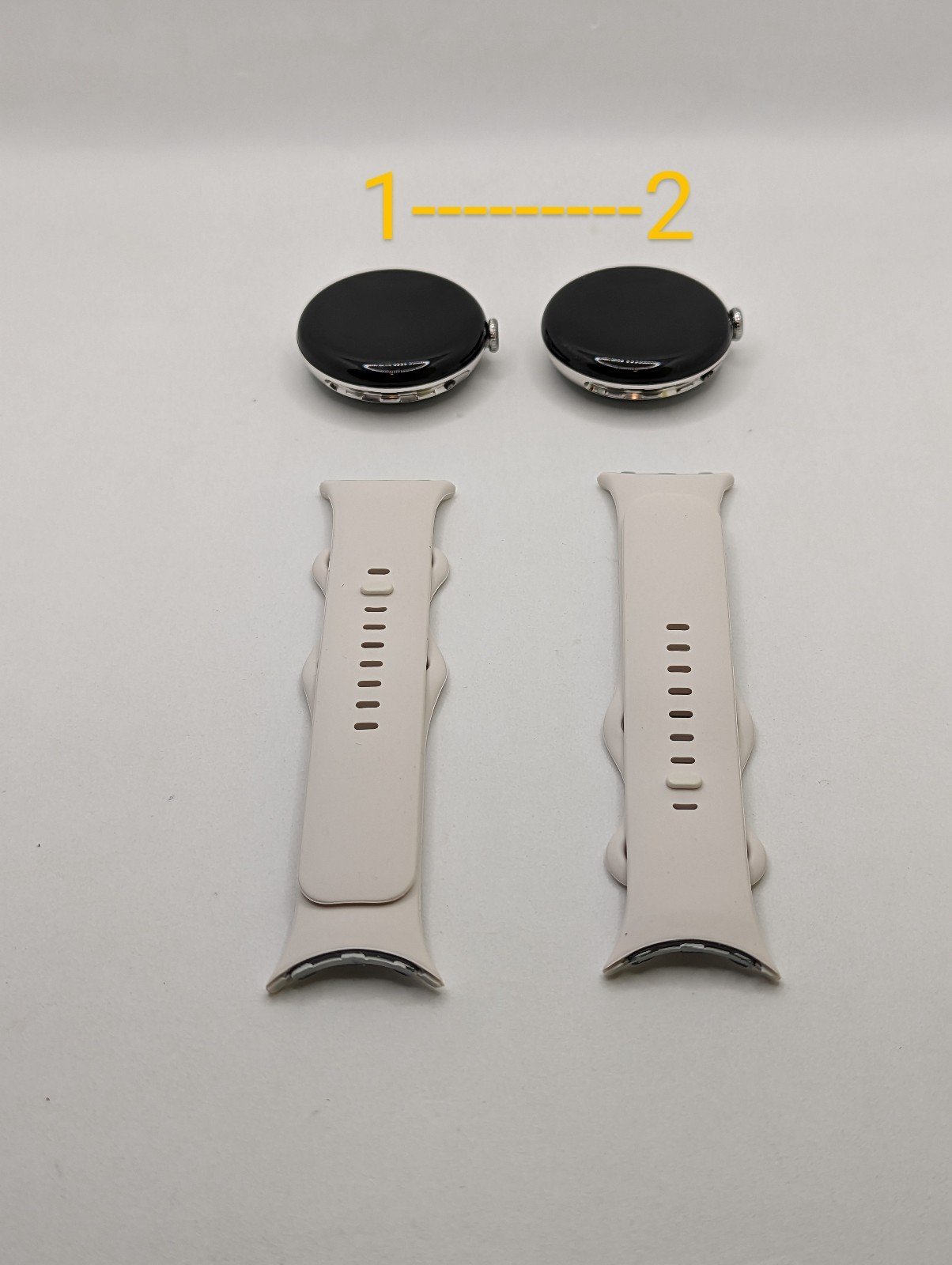 2023 Google Pixel Watch 2 Silver 41mm Wi-Fi MFG 2023 W/White Band