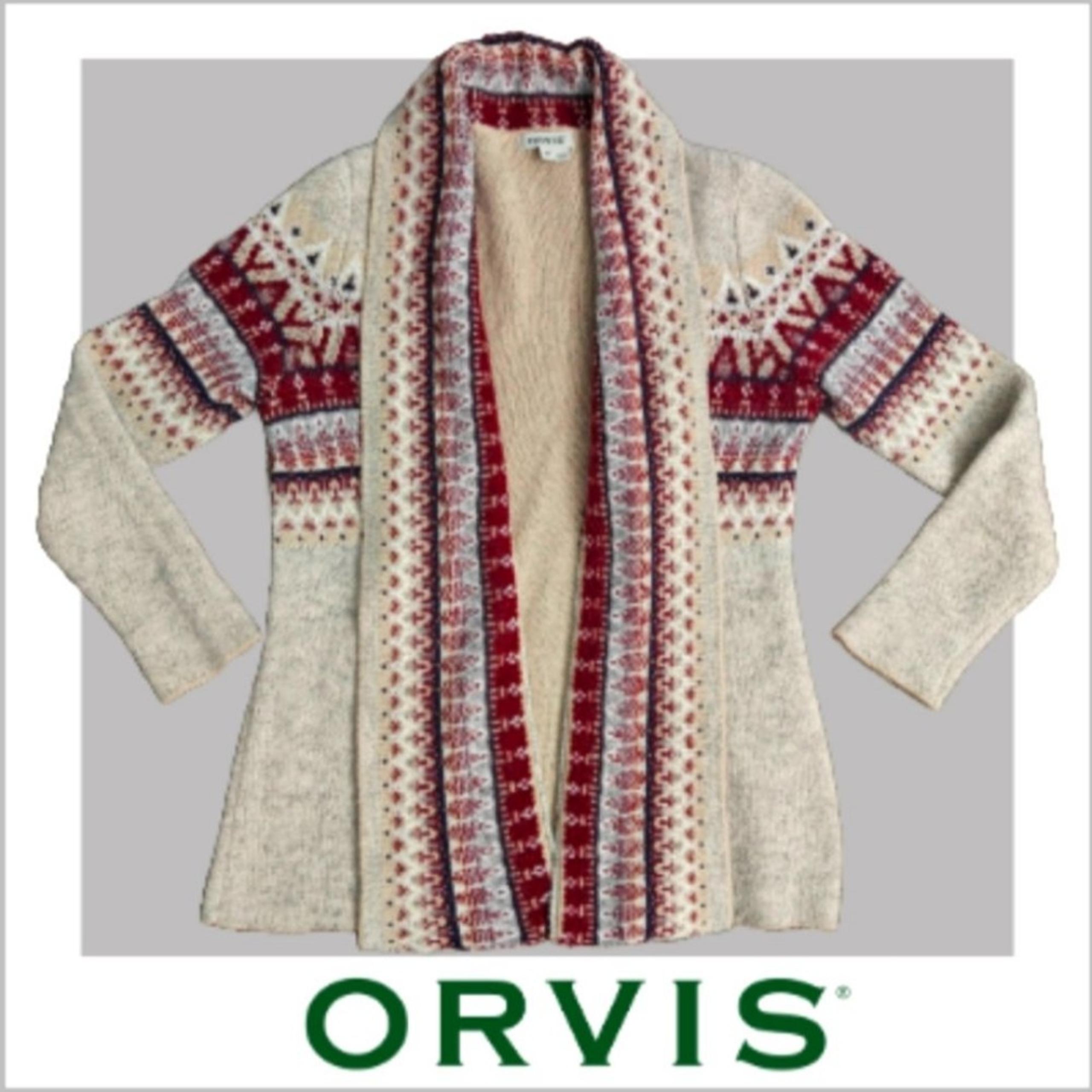 Women's orvis cardigan wool sweater | beige| Sz: M