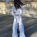 All White Spider-Web Denim