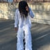 All White Spider-Web Denim