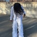All White Spider-Web Denim