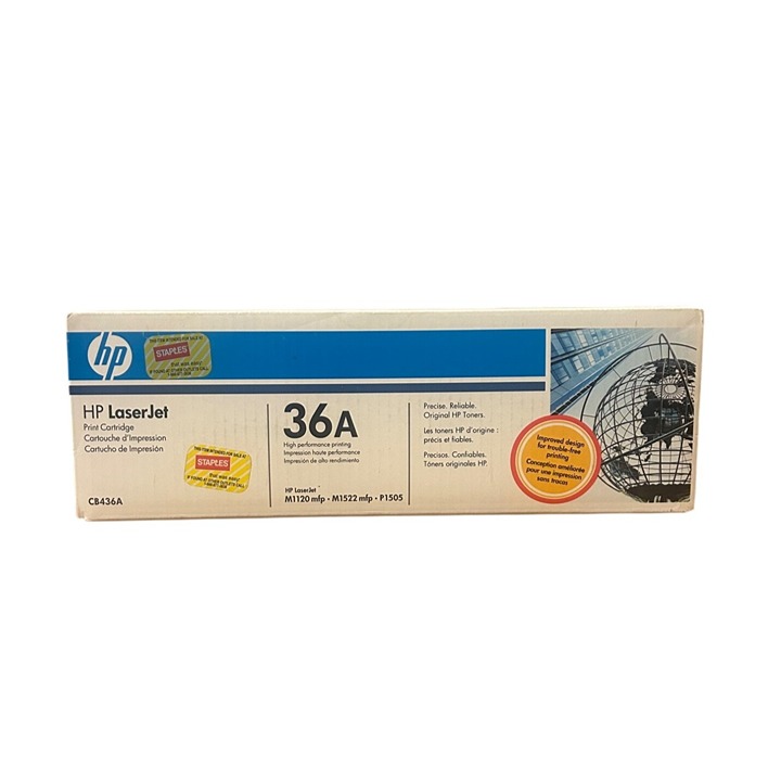 Genuine HP 36A CB436A Black Toner Cartridge OEM Brand New Sealed Box