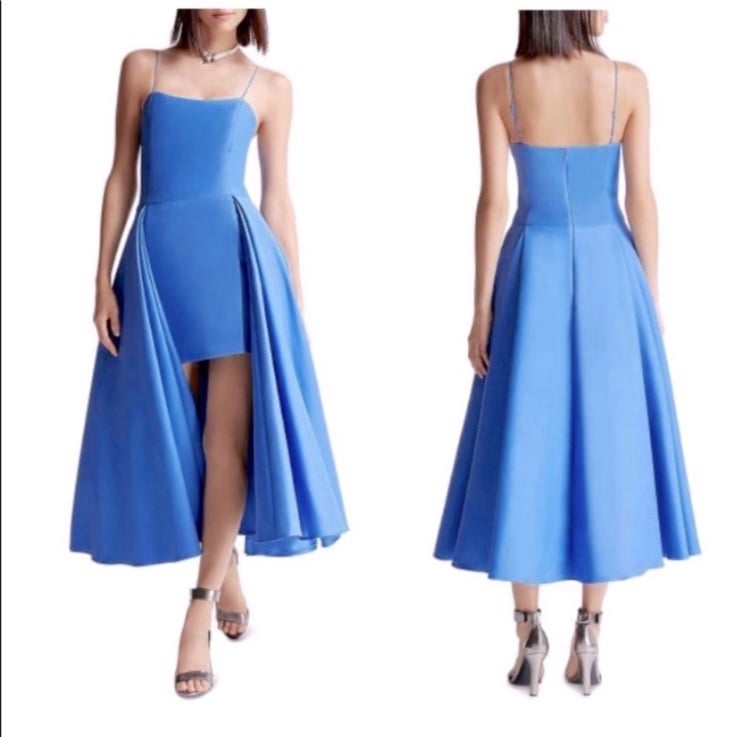 Halston Heritage High Low Formal Gown Periwinkle Blue Size 0