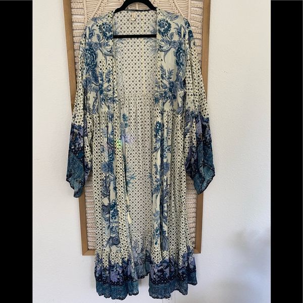 Free People Blue Antoinette Kimono