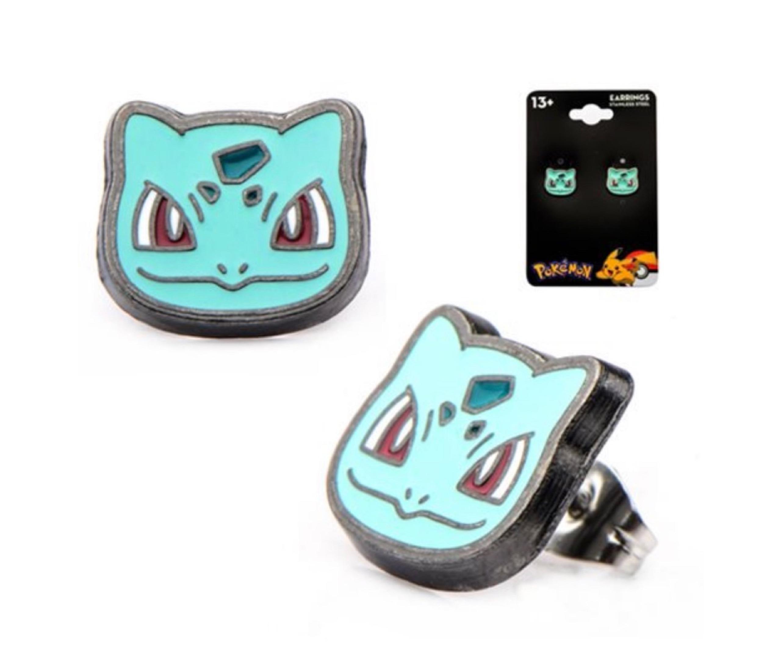 Pokemon Bulbasaur Stud Stainless Steel Earrings 1 Pair Licensed  Officially Lice