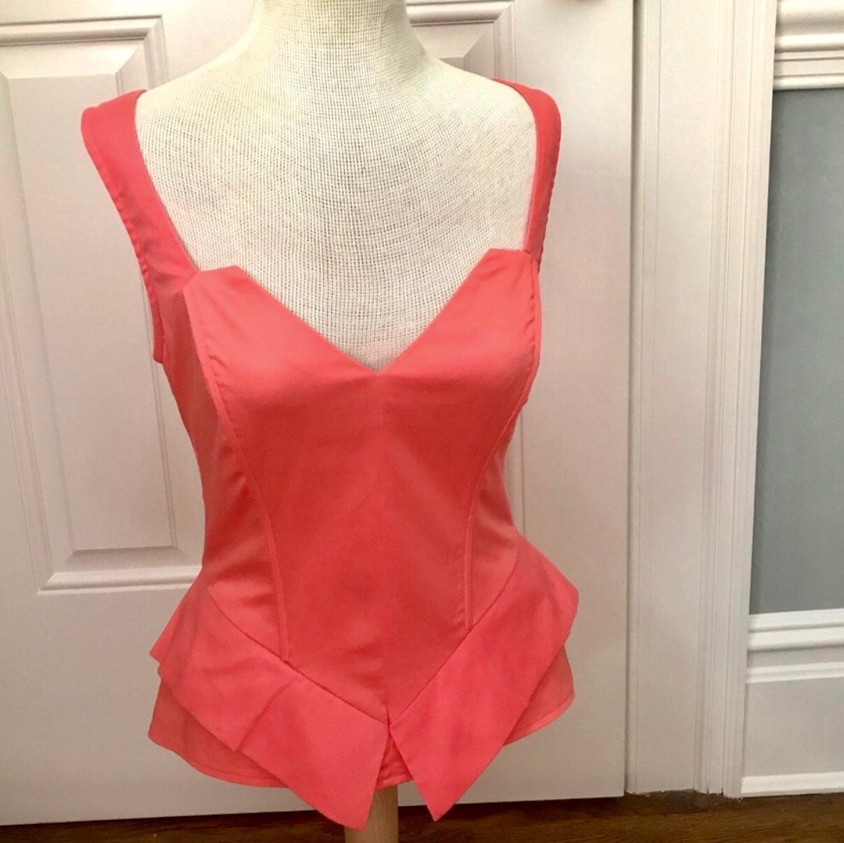 NWOT - TOPSHOP Coral Pink Corset Top