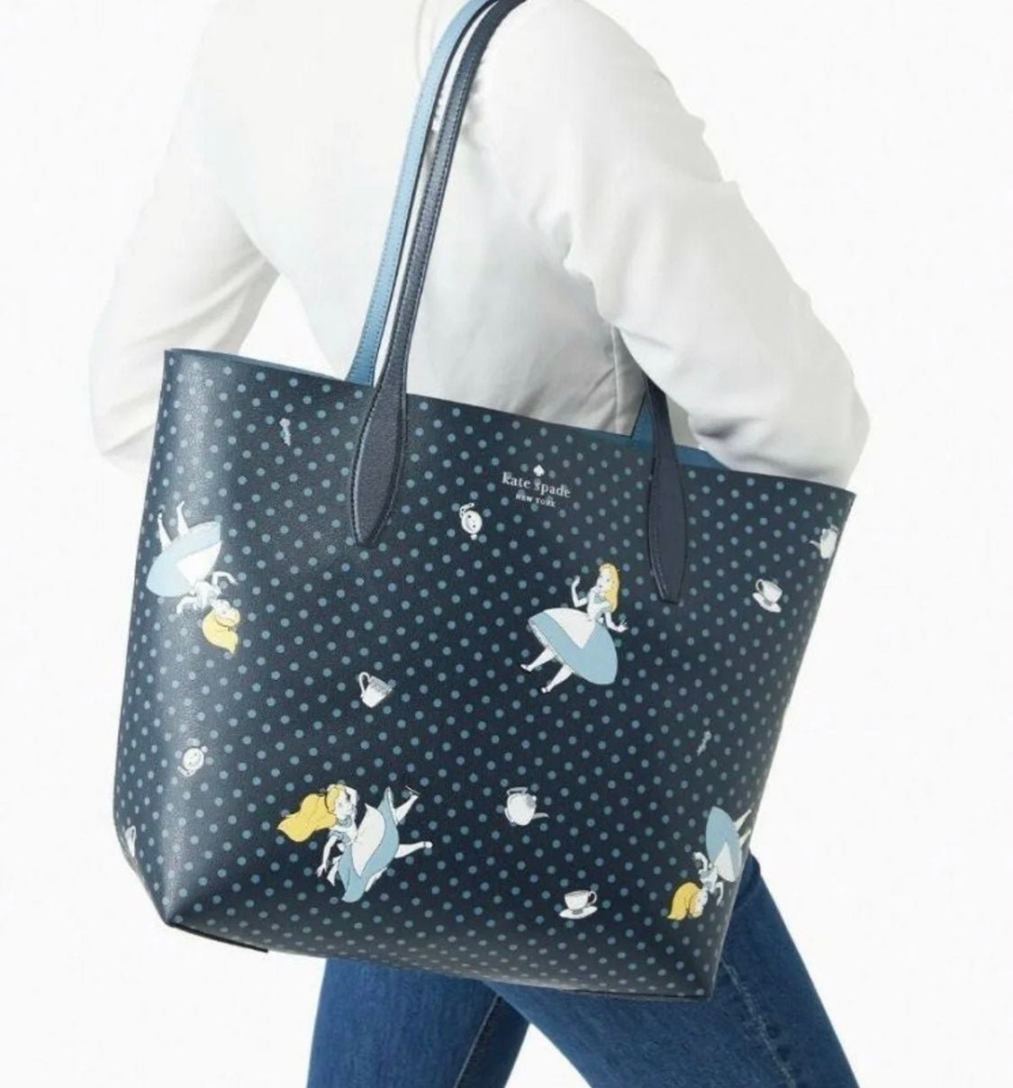 Kate Spade Alice In Wonderland Tote With Wristlet