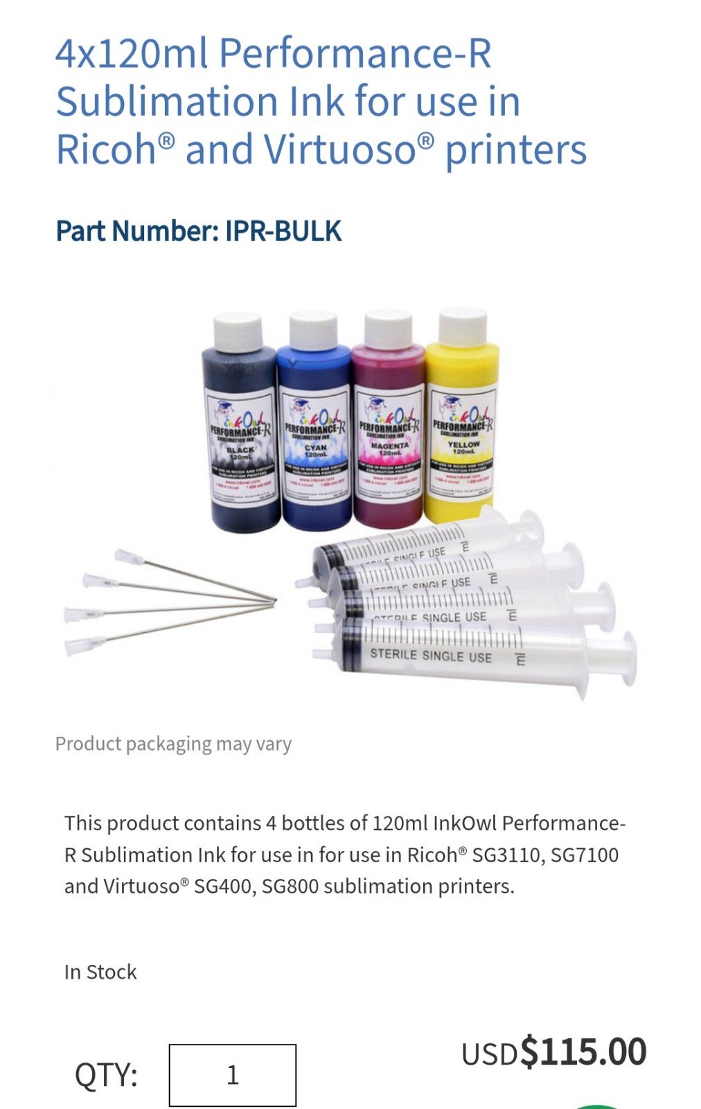 Ink Owl Ricoh and Virtuoso Ink Bundle