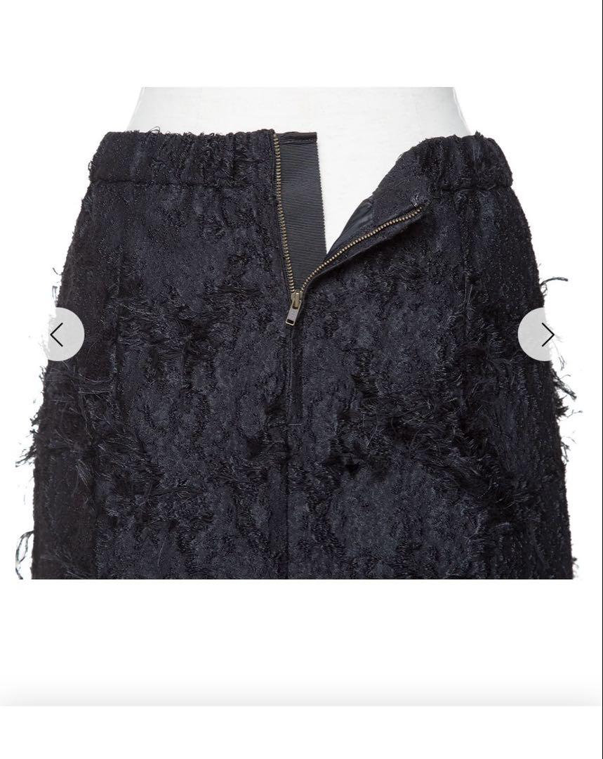 新品 CHIEKO+ jacquard skirt black 36 New chieko+ Jacquard Skirt Black 36