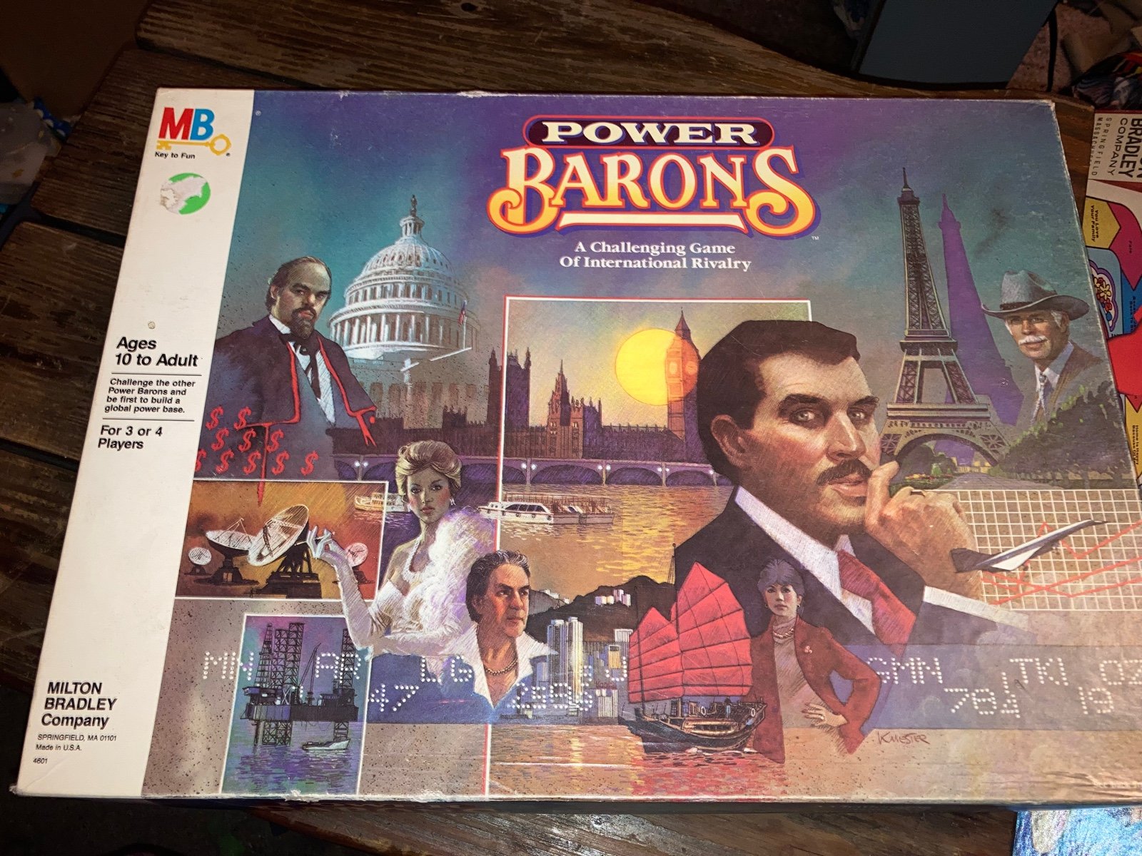 POWER BARONS BOARD GAME COMPLETE 1986 Vintage Milton Bradley