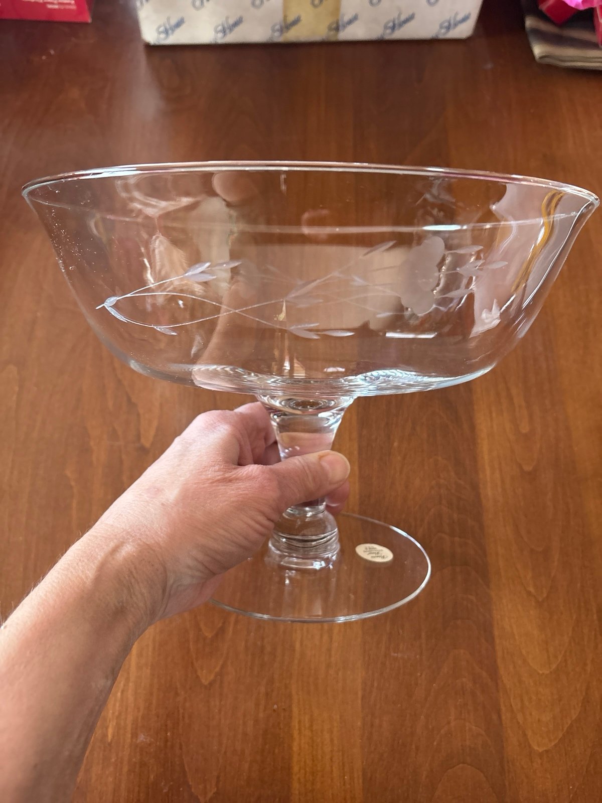 Vintage Princess House Handblown Crystal Compote
