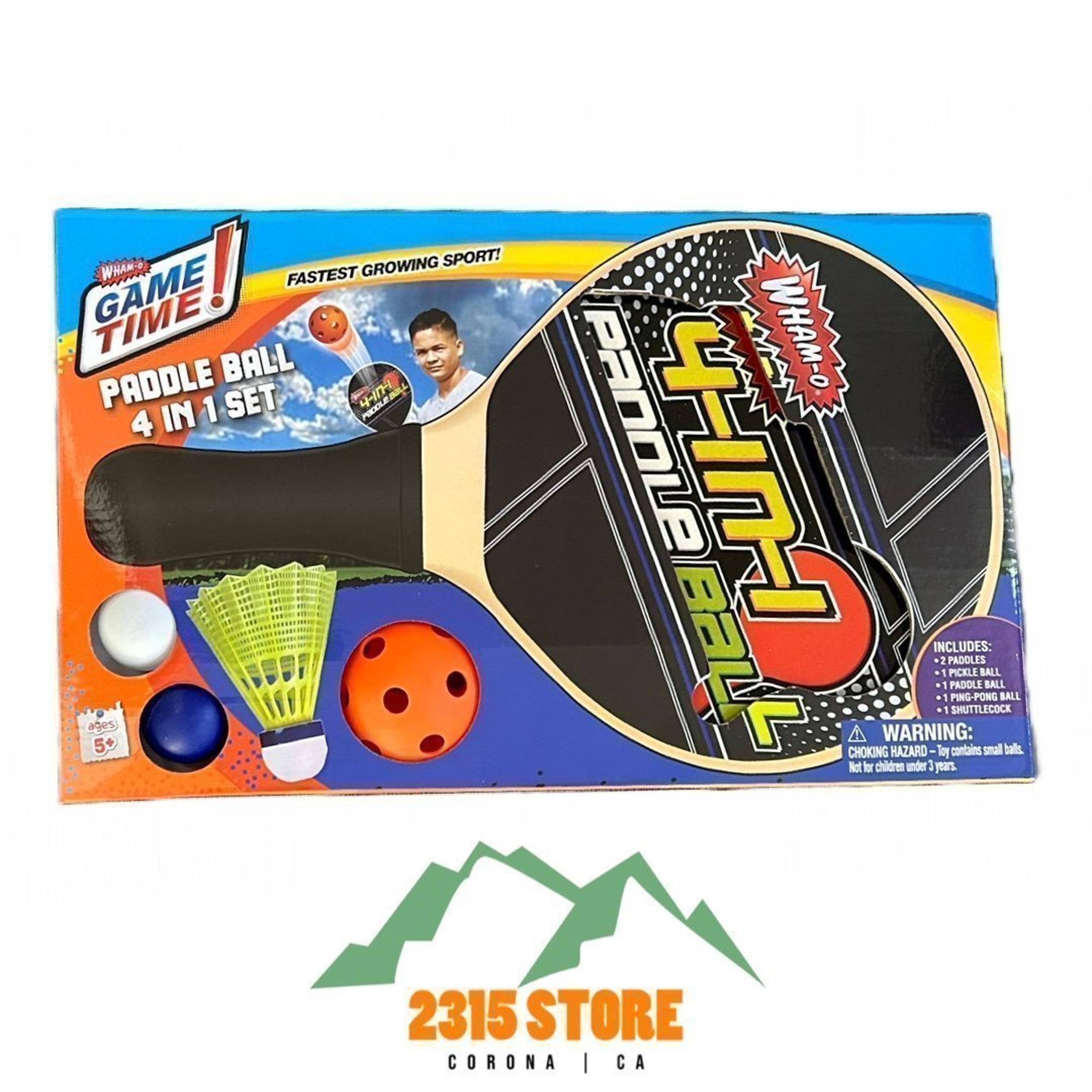 Paddle Ball 4 in 1 Set Game Time! Brand New
