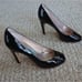 Marc by Marc Jacobs patent open toe pump metallic black Italy Size 36.5
