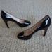 Marc by Marc Jacobs patent open toe pump metallic black Italy Size 36.5