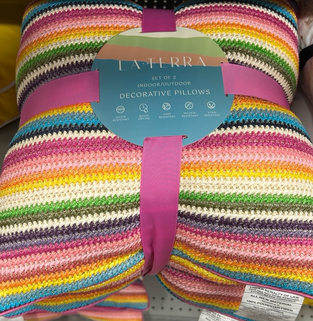 Decorative colorful indoor/outdoor pillows nwy