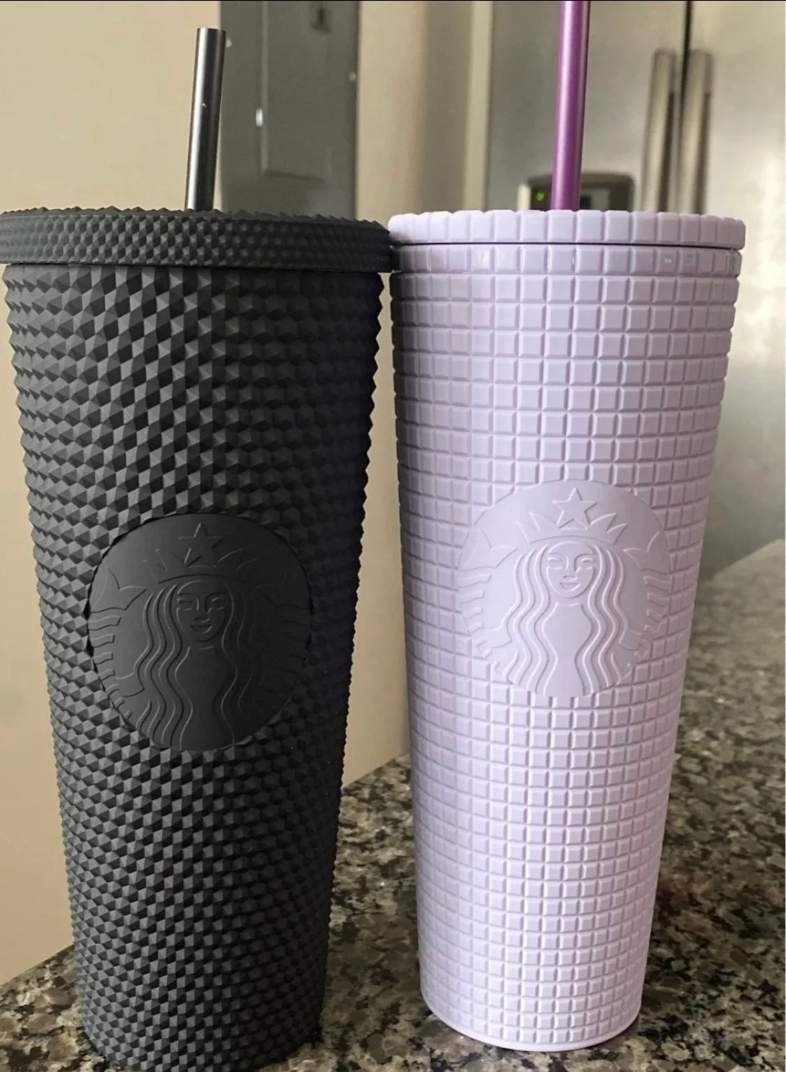 Starbucks Lilac/Black Tumbler cups
