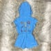 3T Butters Super Soft Summer Short Sleeve Zip-Up Romper, Blue