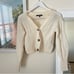 Quince Baby Alpaca-Wool Cropped Cardigan in Ivory