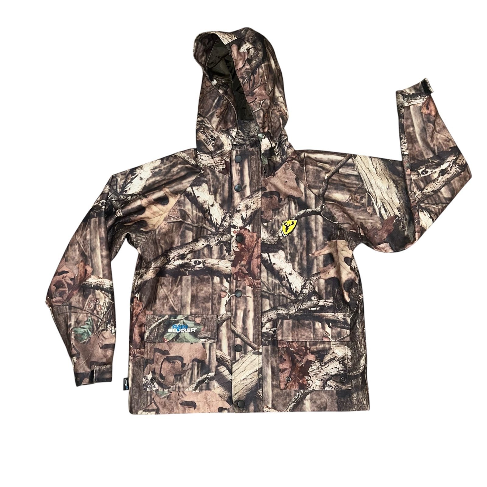 Scent Blocker Camo Hunting Jacket Youth Medium Zip Up Hooded Realtree Outdoors