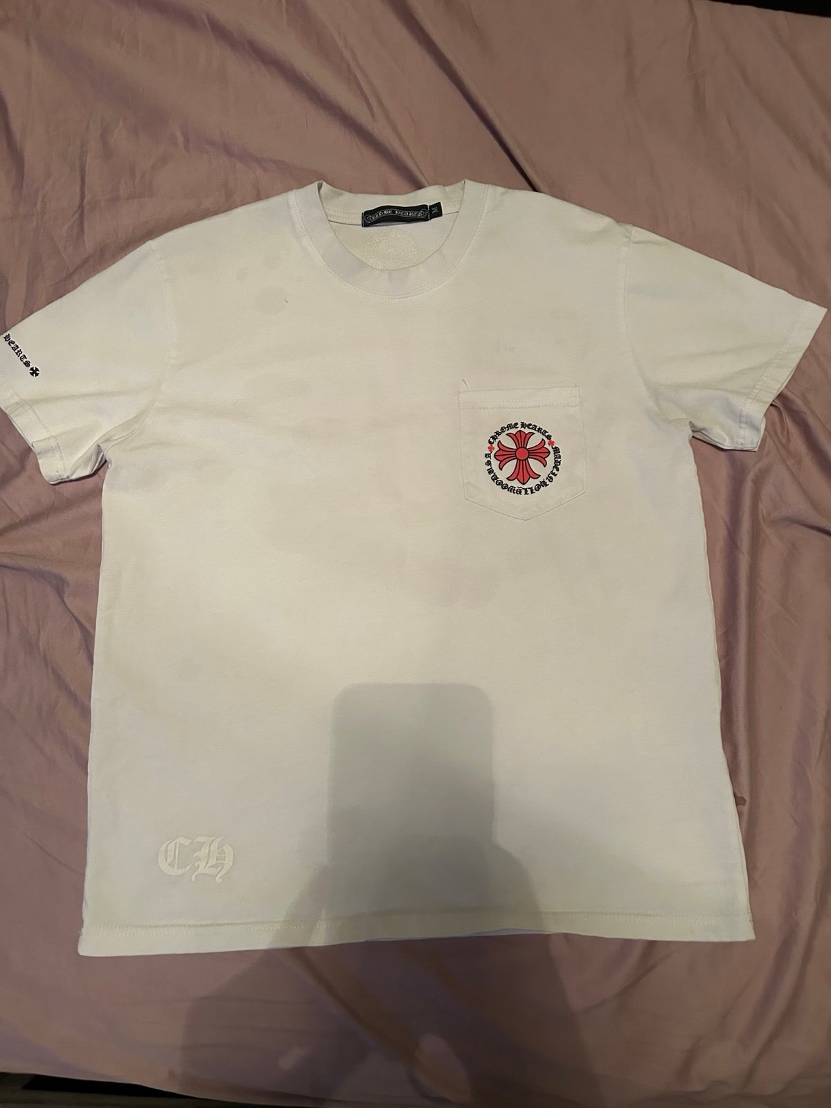 Chrome Hearts Made In Hollywood Plus Cross Red/White T-shirt