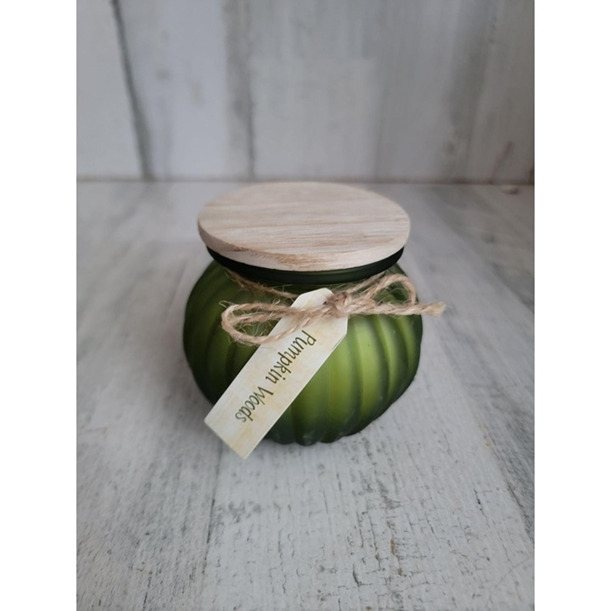 Pier 1 Imports pumpkin woods green candle home decor