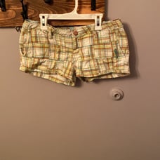 Billabong size 5 y2k Shorts patchwork plaid