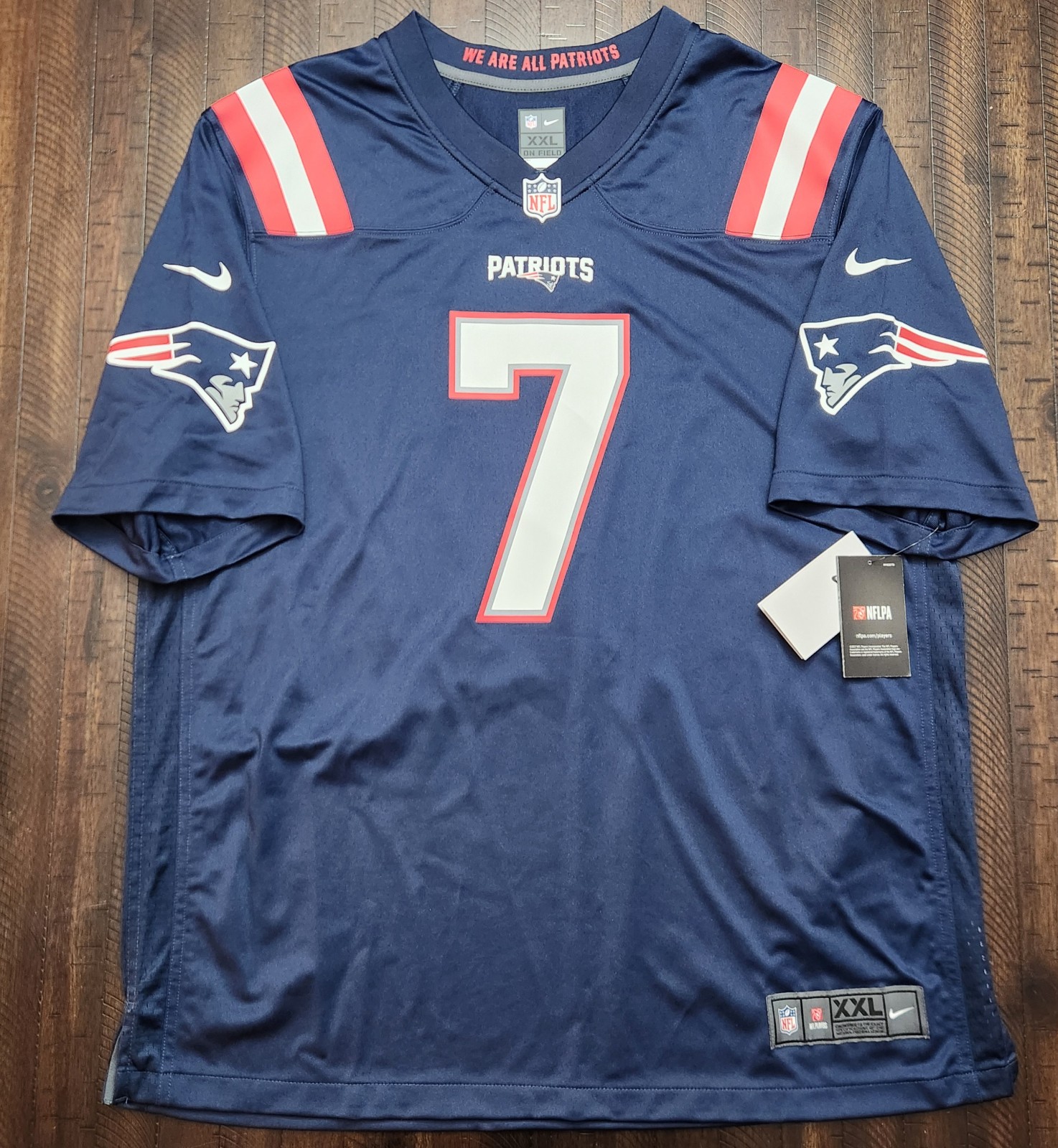 NWT Nike On Field New England Patriots Juju Smith-Schuster Jersey Mens 2XL Blue.