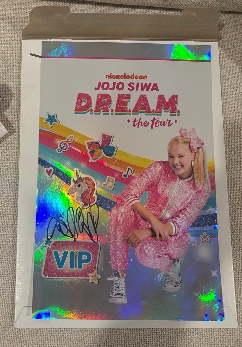 SIGNED jojo siwa dream tour poster