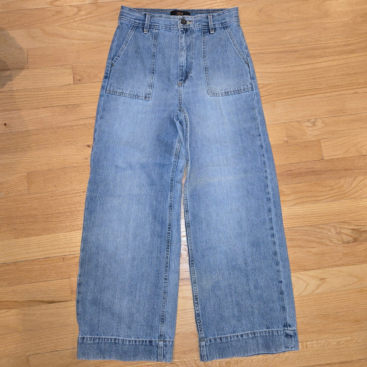 FRYE Nadia High-Rise Wide-Leg medium wash sz 25