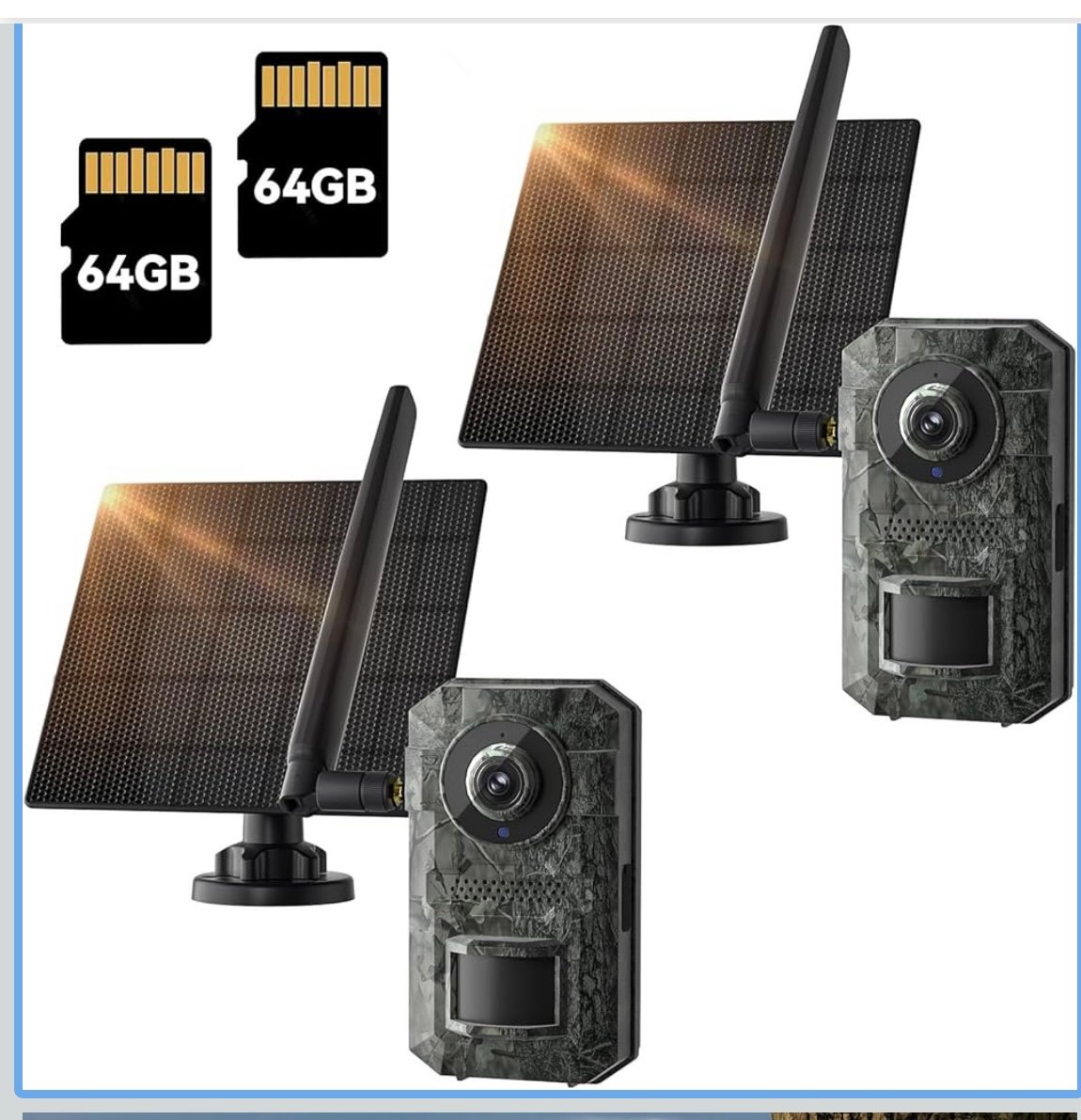 Trail Camera 2 Pack, 2k HD Live Cellular Trail Cameras, Built-In Sim Card