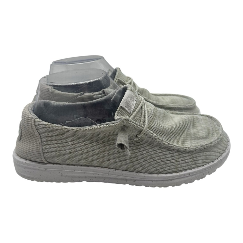 Hey Dude Wendy Sport Mesh Shoes Womens 7 Grey Casual Comfort Slip-On Loafers