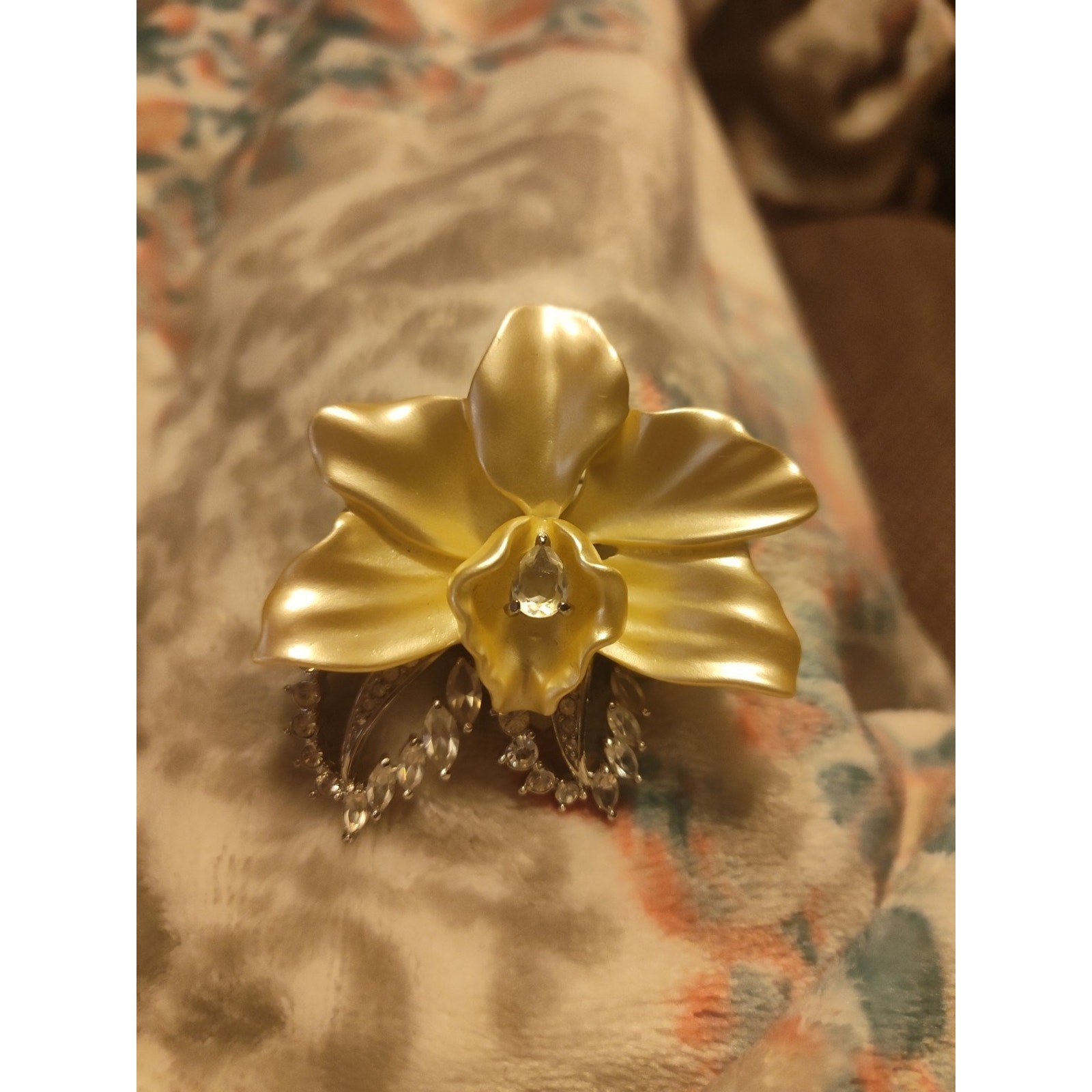 Nolan Miller Paradise Orchid Pin Brooch