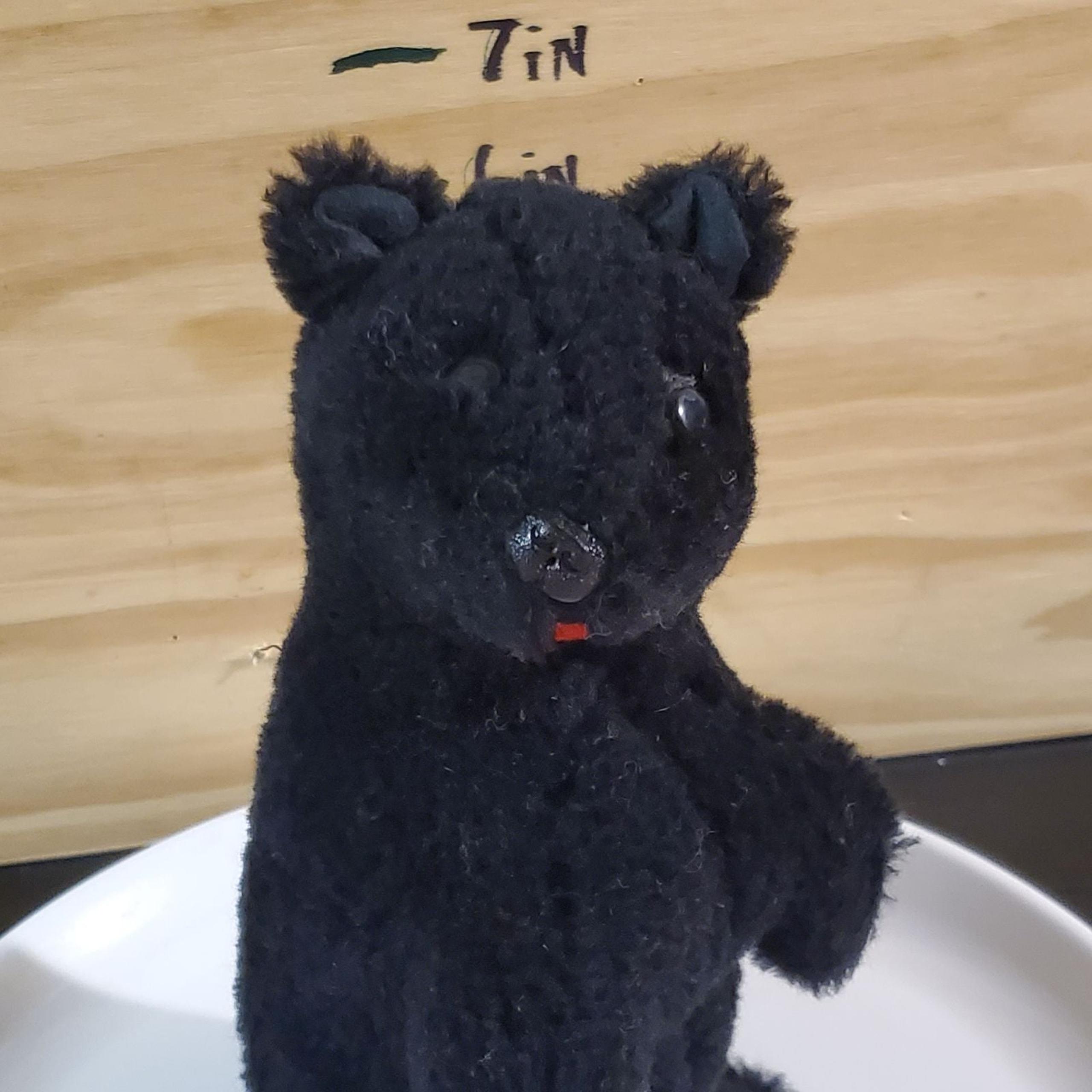 VINTAGE 1950's Dream Pet Black Bear Tag attached Mint & Rare