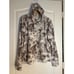 NWT Under Armour Womens Rival Terry Print LS Hoodie Ghost Gray/White Medium