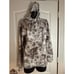 NWT Under Armour Womens Rival Terry Print LS Hoodie Ghost Gray/White Medium