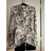 NWT Under Armour Womens Rival Terry Print LS Hoodie Ghost Gray/White Medium