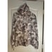 NWT Under Armour Womens Rival Terry Print LS Hoodie Ghost Gray/White Medium
