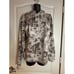 NWT Under Armour Womens Rival Terry Print LS Hoodie Ghost Gray/White Medium